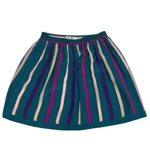 See by Chloé 100% Silk Stripe Skirt | Italy Made, Bubble Hem, F 38 US 6 NWOT